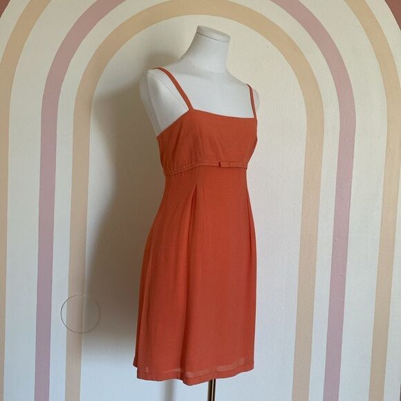 Vintage 90's Odessa Orange Plaid Mini Dress  Size 6 - Picture 5 of 15